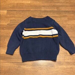 Navy Blue Sweater with Stripes